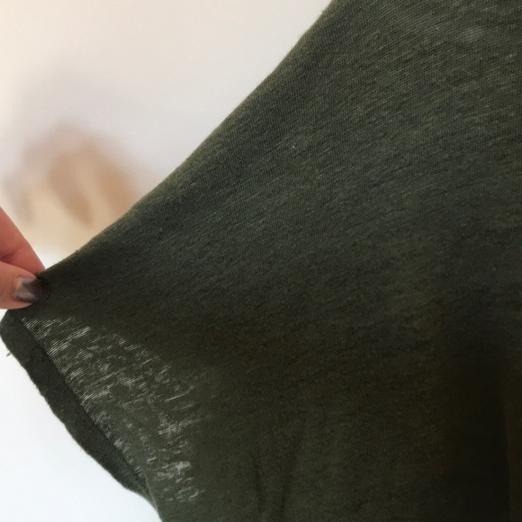 Forest Green Patterson Kincaid Linen Top - Picture 3 of 7